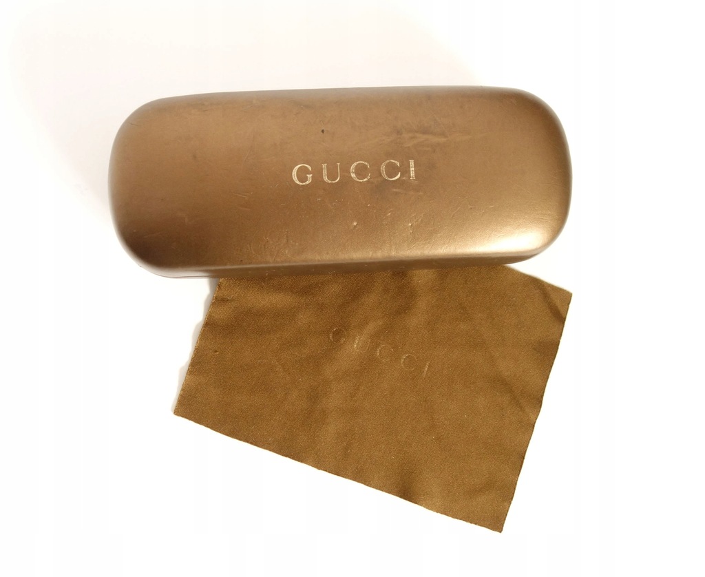 Etui na okulary GUCCI brąz logo + szmatka