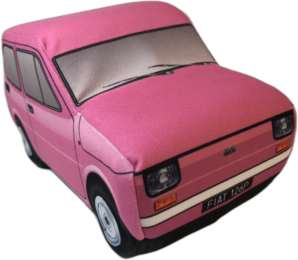 Fiat 126p maluch maskotka różowy