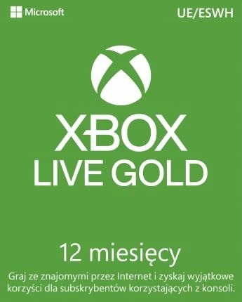 12-miwsięczna subskrypcja XBOX LIVE GOLD (zdrapka)