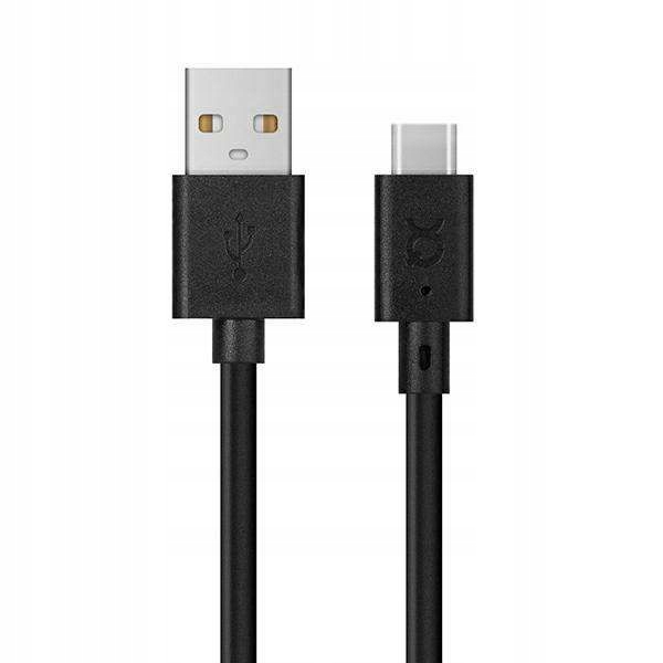 Xqisit Kabel do Ładowarki USB A - USB C 3.0m Charge & Sync Przewód Czarny
