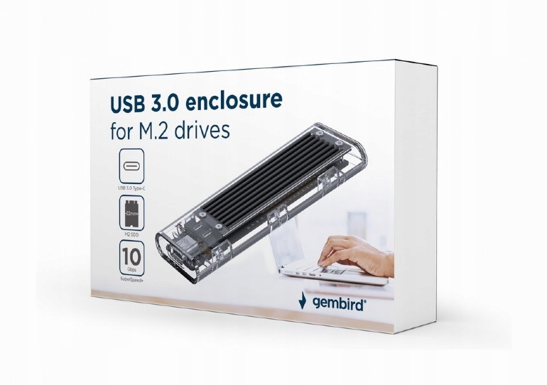 GEMBIRD Obudowa zewnętrzna dysków M.2 USB 3.0