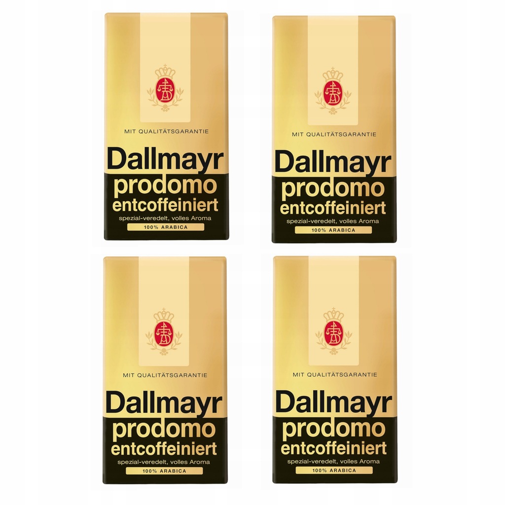 4x Kawa mielona DALLMAYR Prodomo Bezkofeinowa 500g