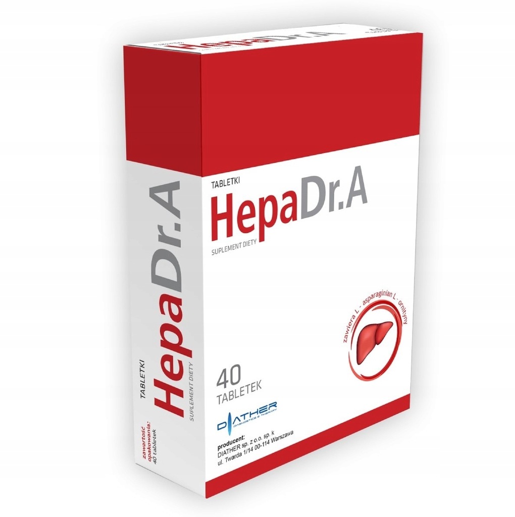 DIATHER HepaDr. A wspomaganie w leczeniu uszkodzeń wątrobowych 40 tabletek