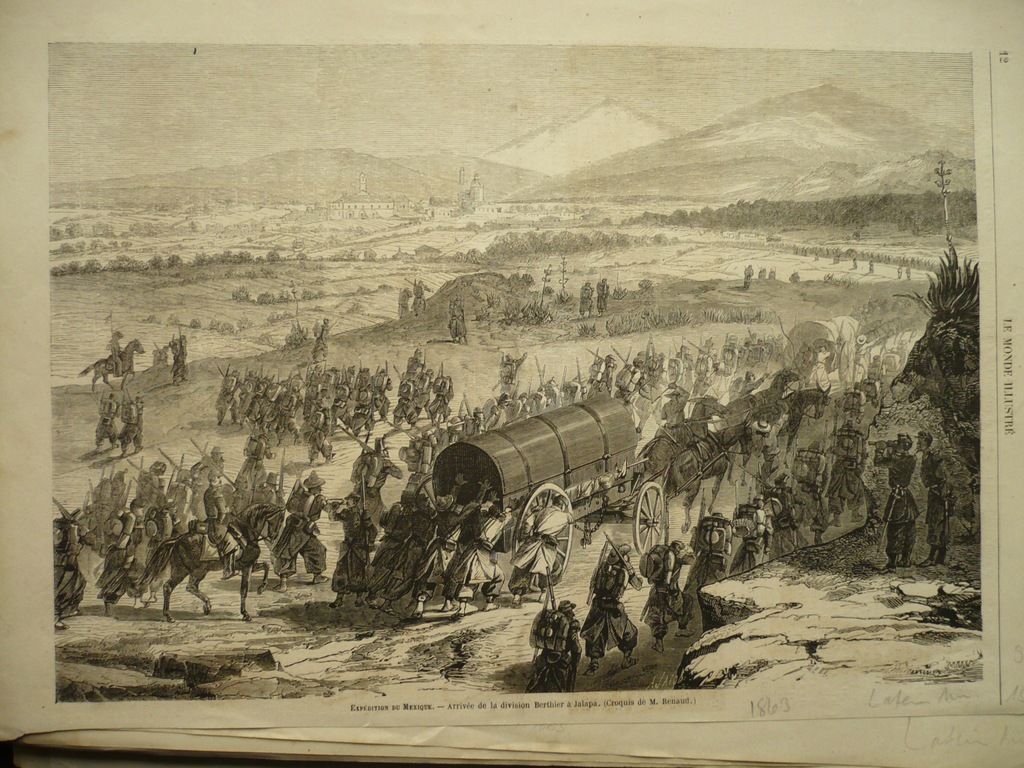 wojna w Meksyku dywizja Berthiera, oryg. 1863