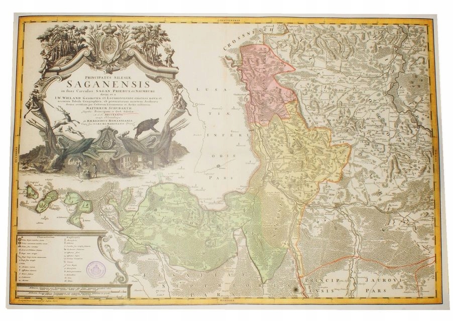 Wieland Księstwo żagańskie mapa 1736 / reprint