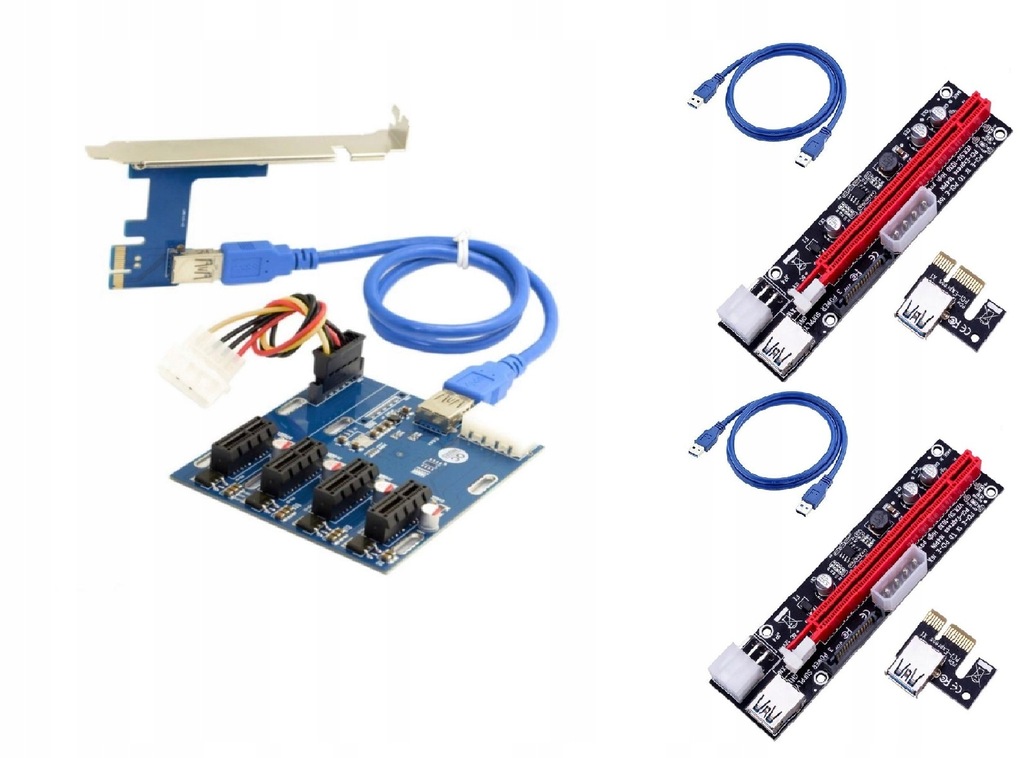 Adapter PCI-E USB Riser SPLITTER 2x RISER 009s