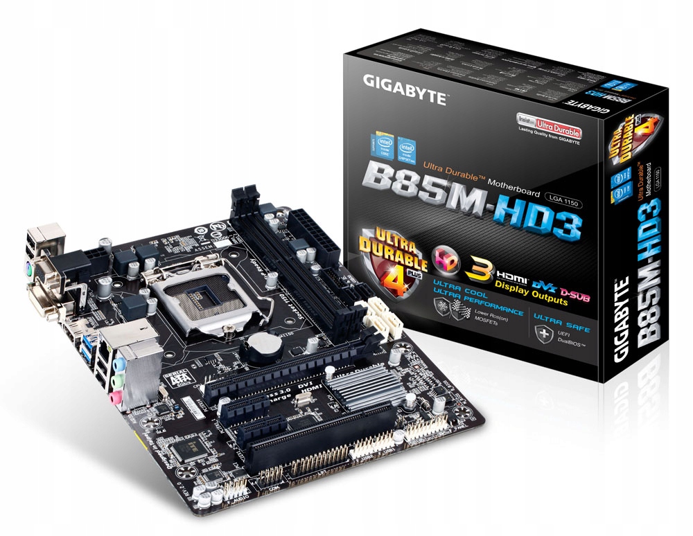 Купить МАТЕРИНСКАЯ ПЛАТА GIGABYTE GA-B85M-HD3 S1150 USB3 HDMI: отзывы, фото, характеристики в интерне-магазине Aredi.ru