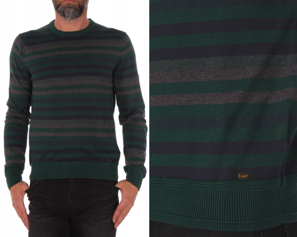 Lee crew neck knit MĘSKI SWETER PASKI XL