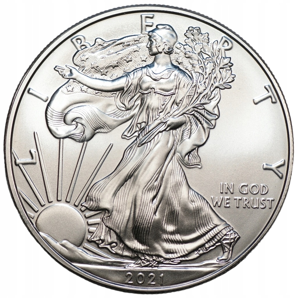 USA - 1 dolar 2021 LIBERTY - 1 uncja czystego srebra
