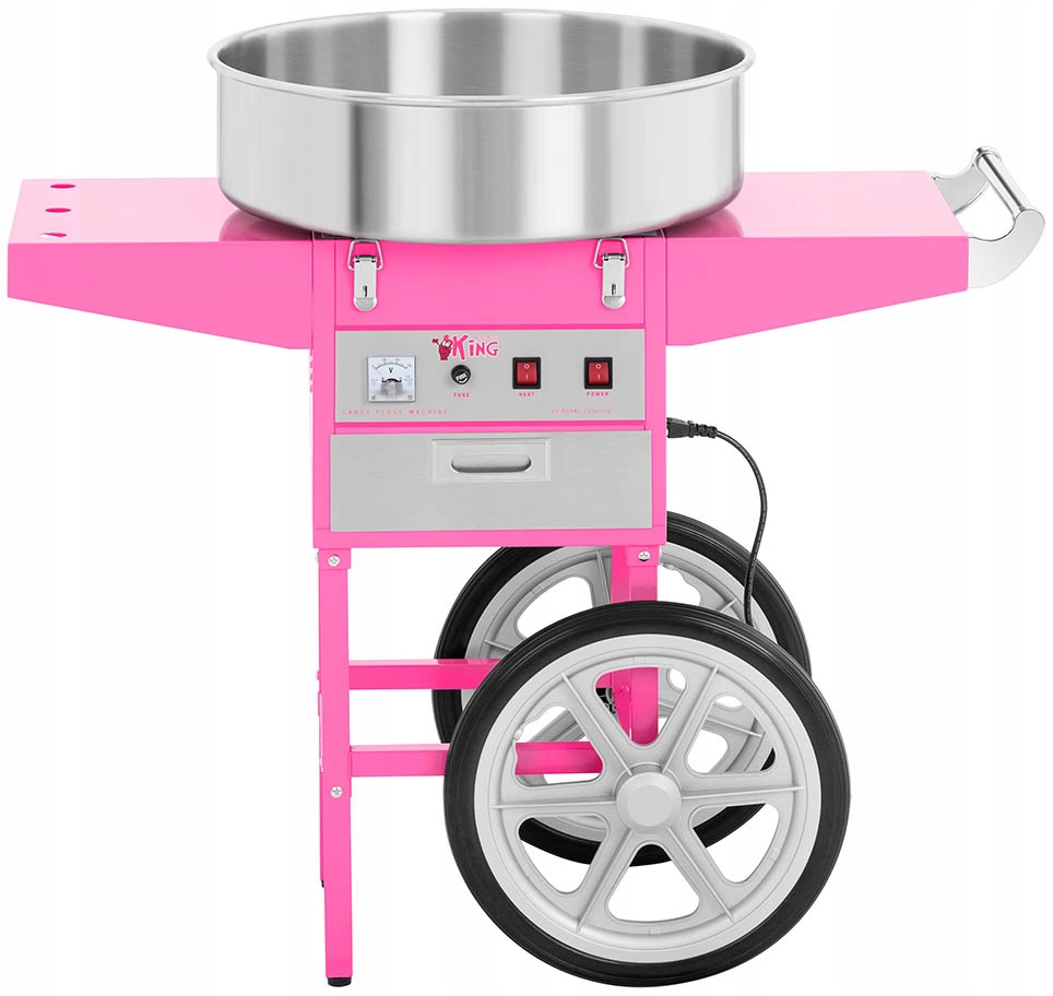 MASZYNA DO WATY CUKROWEJ DUŻA MISA 52 cm Z WÓZKIEM - 5869448786