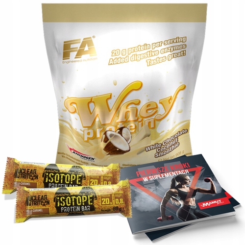 ODŻYWKA BIAŁKOWA FA WHEY PROTEIN 908G WPC GRATISY!