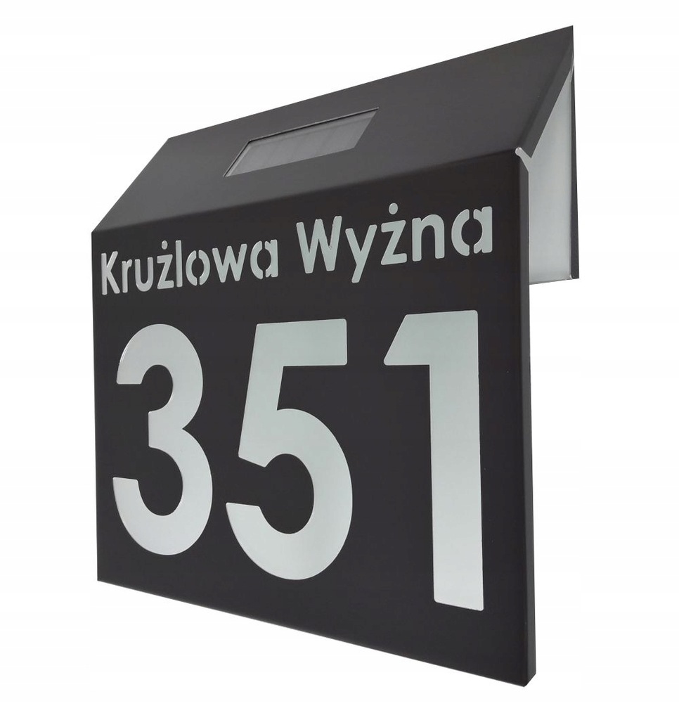 Numer Domu Podświetlany SOLARNY LED METAL ALU XL - 7388550754 ...