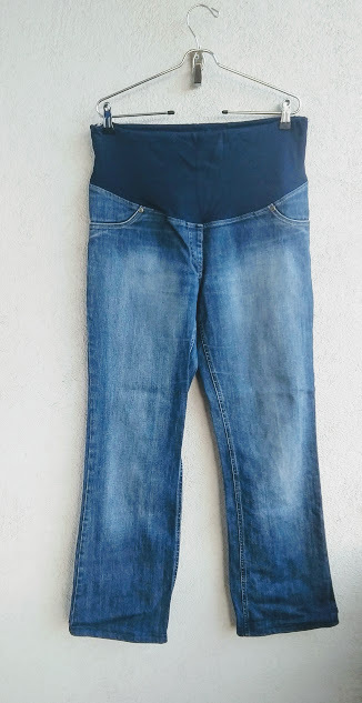 Jeansowe spodnie ciążowe XL mamalicious