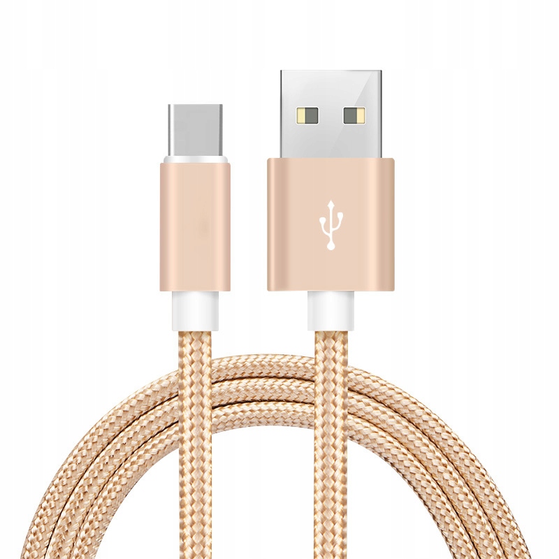 Kabel do telefonu USB TYP-C ANDROID złoty 1 metr