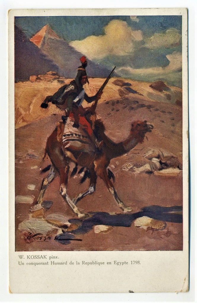 W.KOSSAK - HUZAR NAPOLEOŃSKI W EGIPCIE, 1912