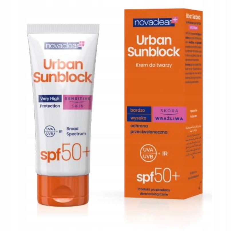 Novaclear Urban Sunblock SPF50 sk.wrażliwa+GRATIS