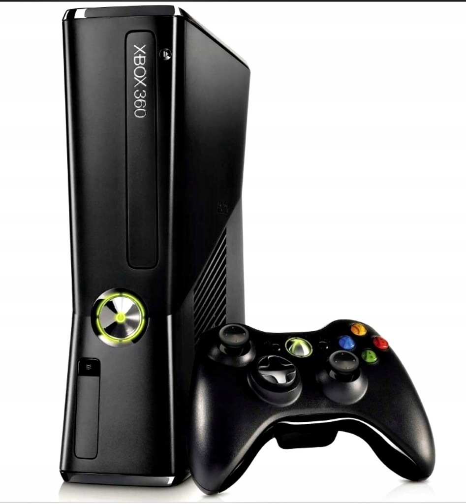 Konsola Microsoft Xbox 360 Slim, 2 x HD, 2 x pad, pilot, gra
