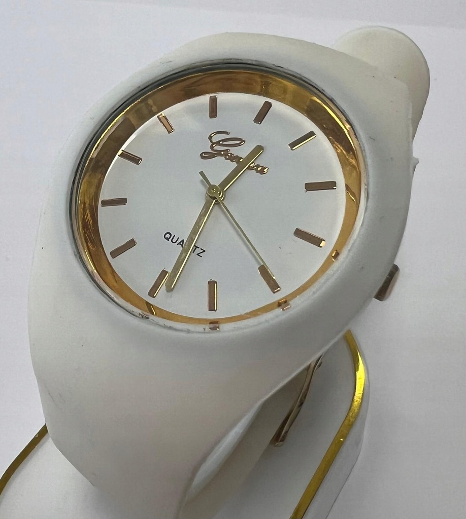Zegarek damski GENEVA biały KLASYCZNY (79/2024)