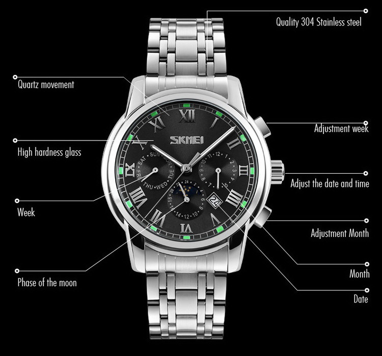 SKMEI Klasyczny Zegarek mÄski Sportowy Chronograph - 7027863802 - oficjalne archiwum Allegro