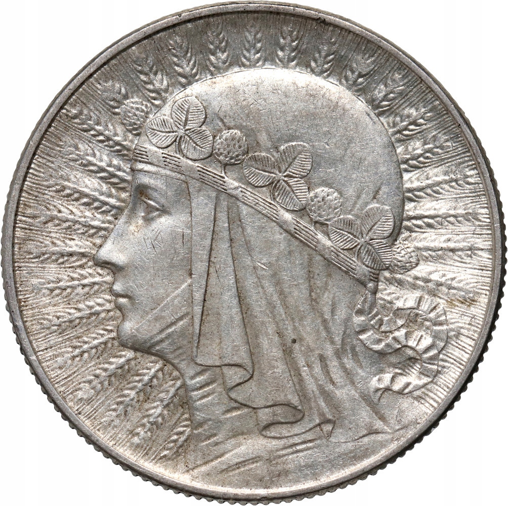 II RP, 5 złotych 1933, Głowa Kobiety