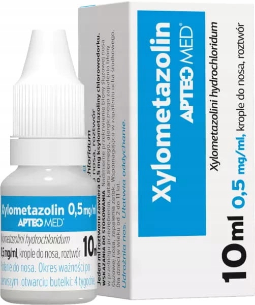 XYLOMETAZOLIN APTEO MED 0,05% krople do nosa 10 ml