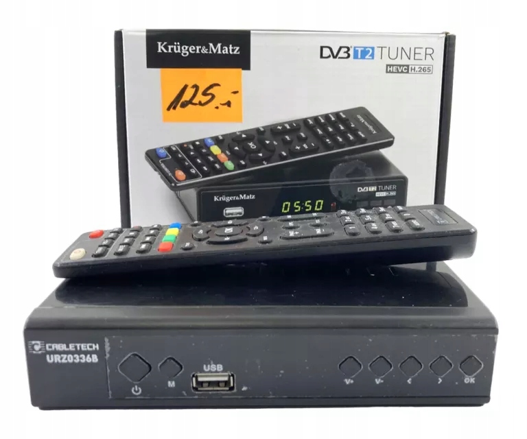 TUNER DEKODER CYFROWY DVB-T2 4K H.265 HEVC CABLETECH URZ0336B