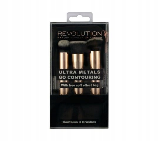 Makeup Revolution ZESTAW PĘDZLI ULTRA METALS