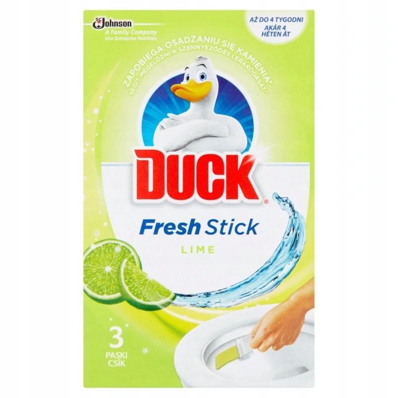 DUCK Fresh Stick Lime Żelowe Paski do Toalet 3 x 9g