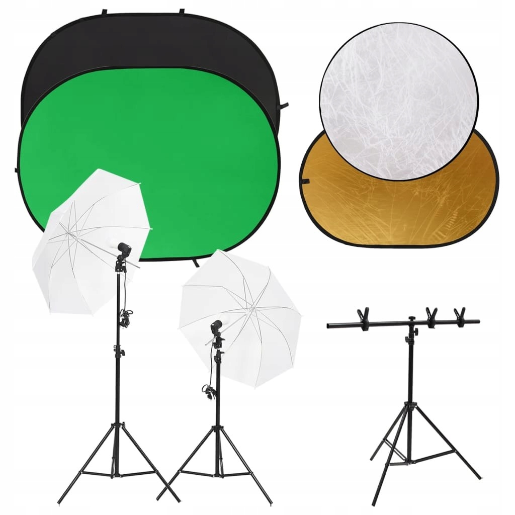 FOTOGRAFICZNY ZESTAW STUDYJNY Z OŚWIETLENIEM, TŁAM