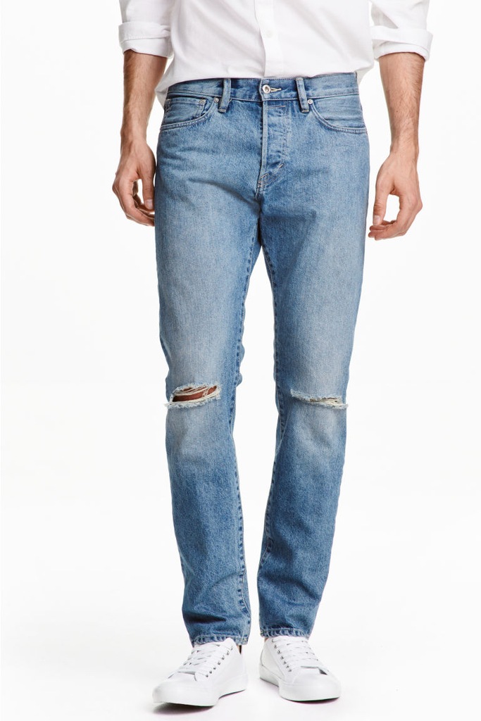 Straight Regular Trashed Jeans H&M 29 170 D182