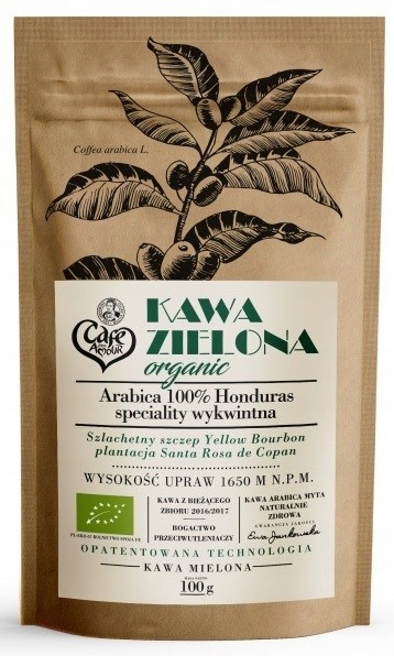 Kawa zielona mielona honduras BIO 100 g