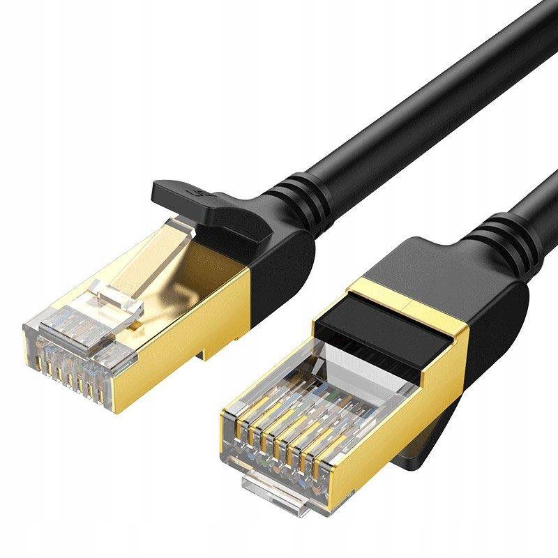 Okrągły kabel sieciowy UGREEN NW107 Ethernet RJ45, Cat.7, STP, 2m (czarny)