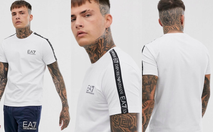 C2B106*EMPORIO ARMANI T-SHIRT MĘSKI BIAŁY M K00