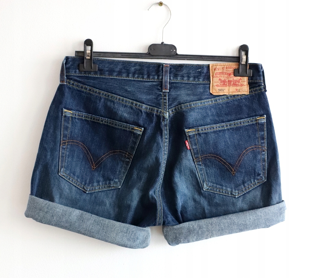 Levis 501 szorty spodenki wysoki stan 32 L