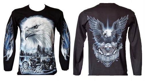 Koszulka motocyklowa longsleeve ROCK EAGLE 4523 XL