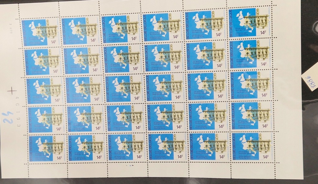 #24 ARKUSZ BELGIA CZYSTY