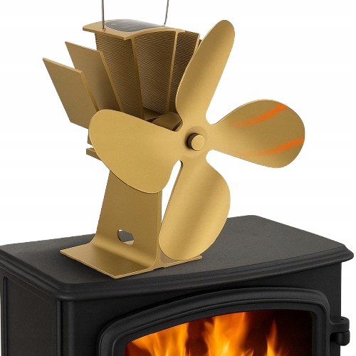 Wentylator Piecowy Bez Prądu – Aluminiowy, Samonapędzający