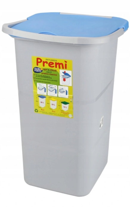 Kosz do segregacji odpadów pojedynczy 18 l niebies
