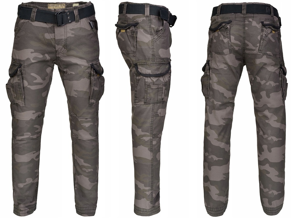 SPODNIE Slim SURPLUS PREMIUM Slimmy Black Camo L