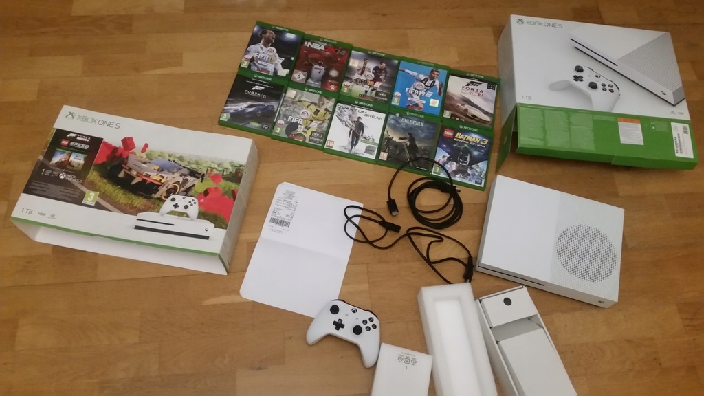 Xbox One S 1TB+11 GIER+PAD JAK NOWA GWARANCJA 12M.