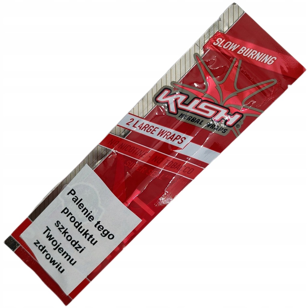 OWIJKI BLETKI BIBUŁKI KONOPNE KUSH HERBAL WRAPS 2 sztuki RED