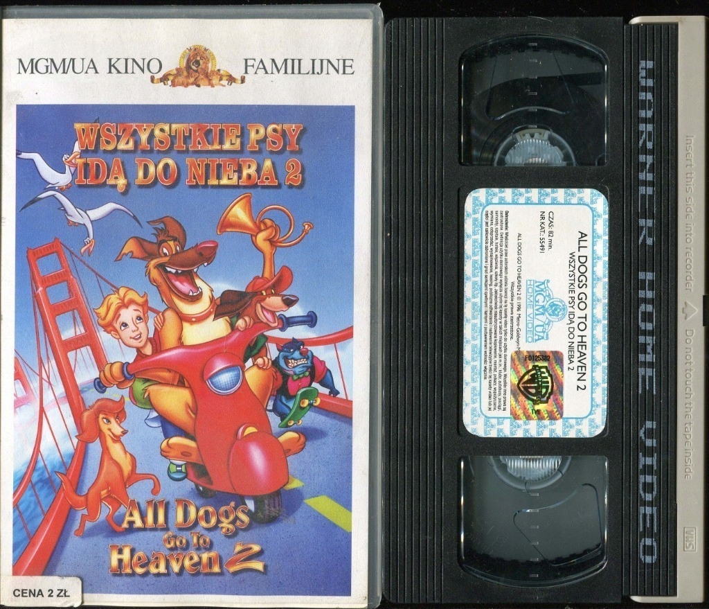 Wszystkie Psy Idą Do Nieba 2 Wszystkie psy idą do nieba 2. VHS. - 12855760988 - oficjalne archiwum