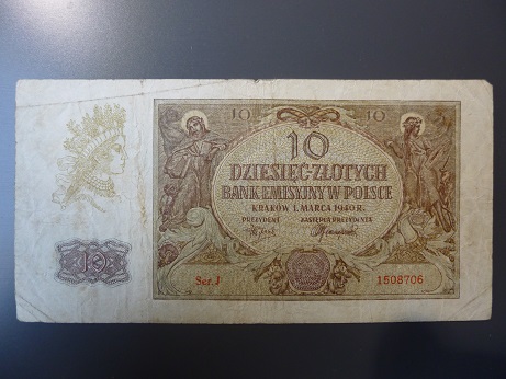 10 ZŁOTYCH J 1508706 1940r.