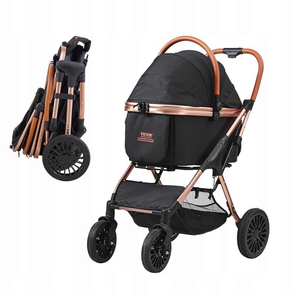 VEVOR Wózek Dla Psa 105x85x59cm Udźwig 30kg Nośność Składany Wózek Dla Psa