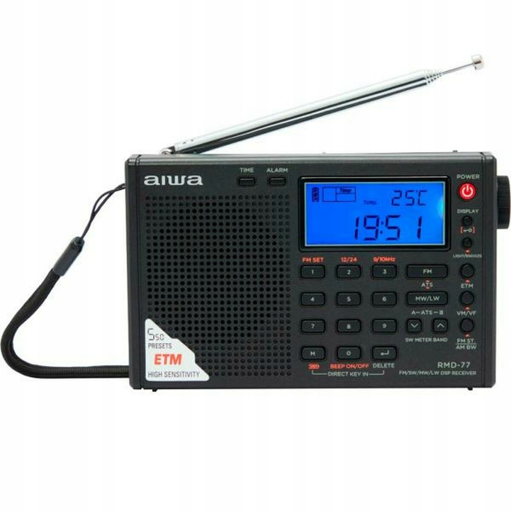 Zegar z Radiem Aiwa PLL DSP FM stereo tuner / S