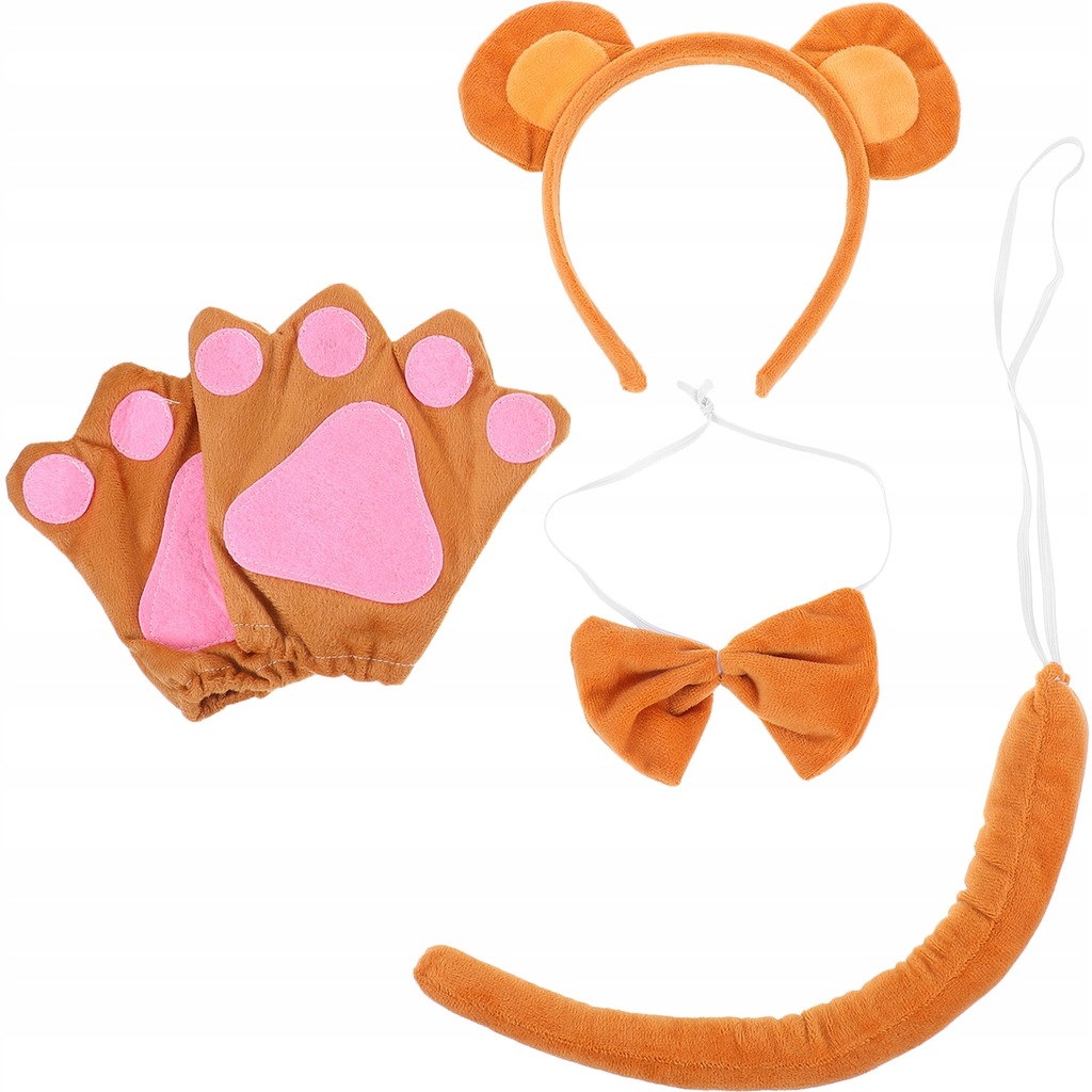 Monkey Ears Headband Kids Costumes Zebra Tail