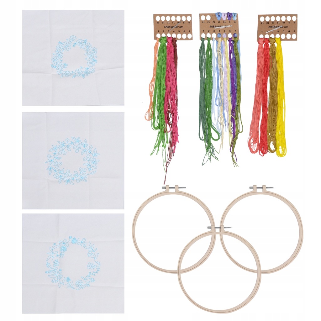 3 Set Embroidery Supplies for Girls DIY