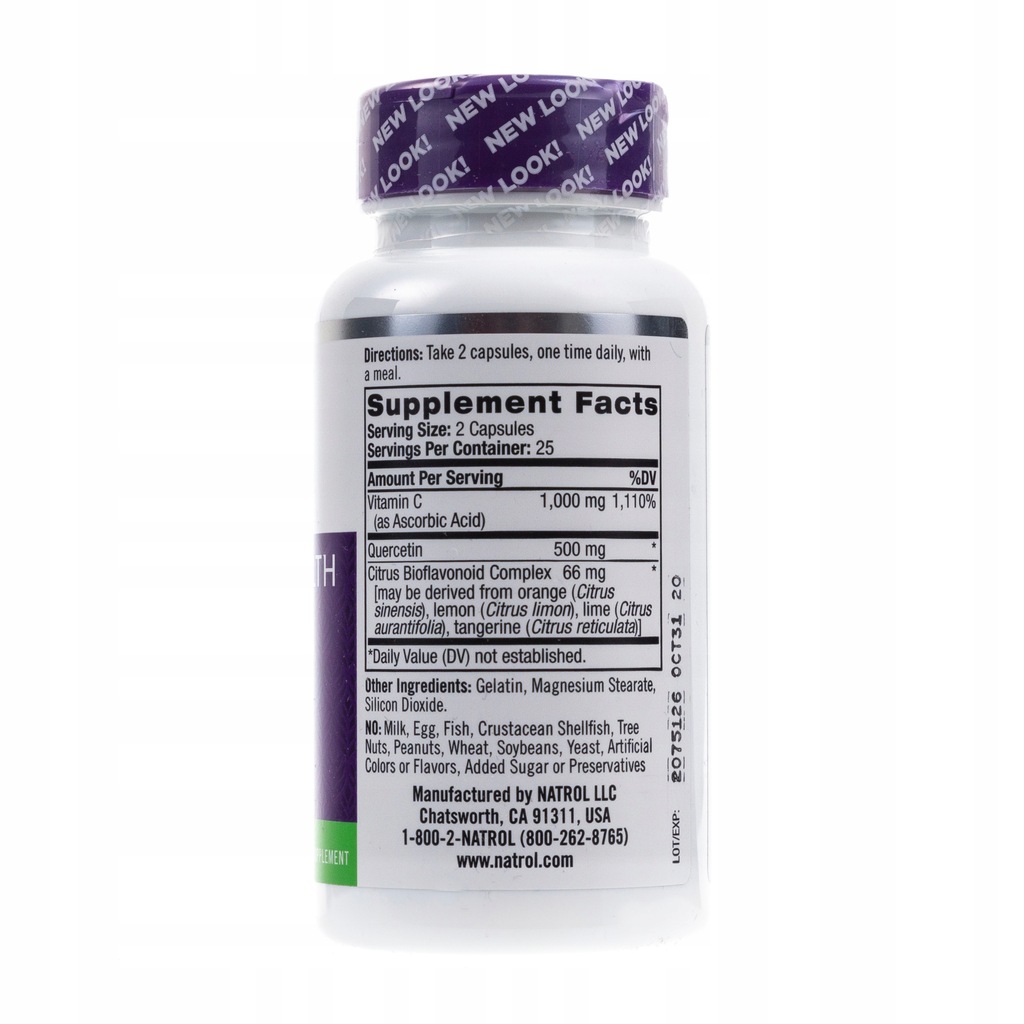 NATROL QUERCETIN COMPLEX KWERCETYNA 500 MG 50 KAPS 7438583251