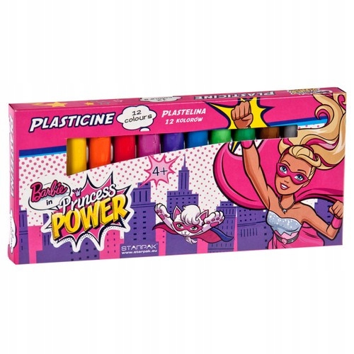 Plastelina Barbie Princess Power, 12 kolorów