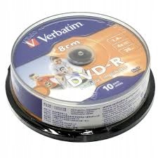 mini DVD-R Verbatim 1,4GB 8cm x4 AZO 10szt.